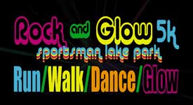 Rock n Glow 5K Sportsman Lake park run-walk-dance-glow icon