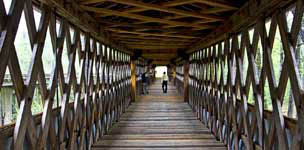 Clarkson Covered Bridge looking inside